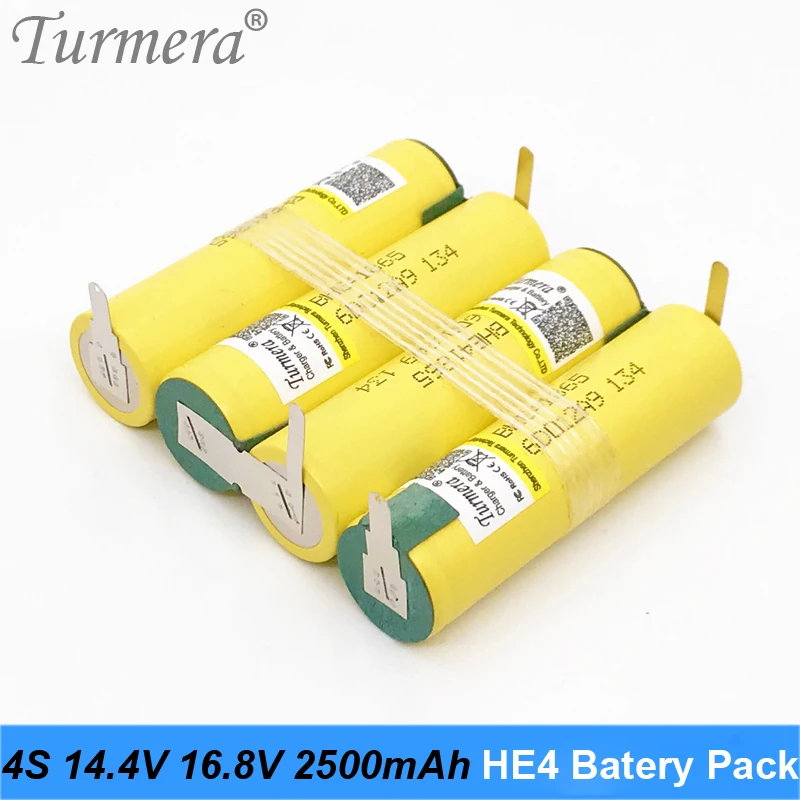 Новый оригинальный 3S 12 6 V 4S 16 8 аккумулятор 18650 HE4 2500mah 20A ток разряда для