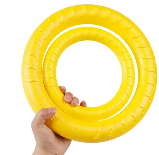 Teeth Indestructible Bite Rubber Puppy Funny Training Ball Ring Puller Chew Toys Play Fetch Solid With Carrier Rope Pet Dog