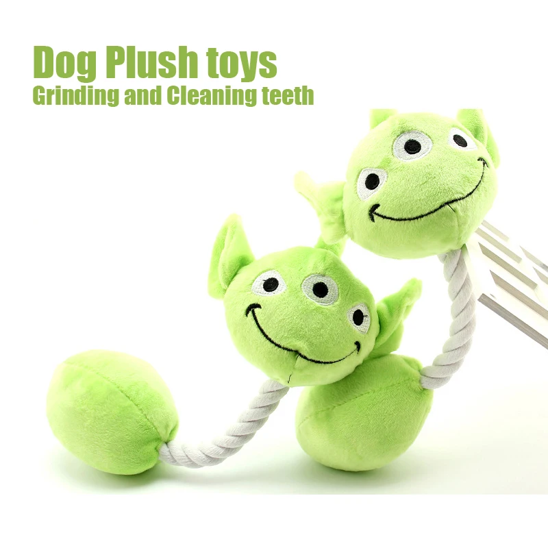 Симпатичная собачка для питомцев звук игрушка зеленый монстр моделирующие