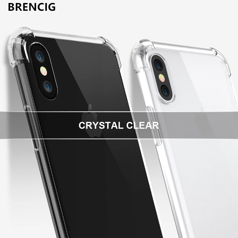 BRENCIG оригинальный прозрачный мягкий ТПУ чехол для iphone 6 7 8 Plus и тонкий чистый