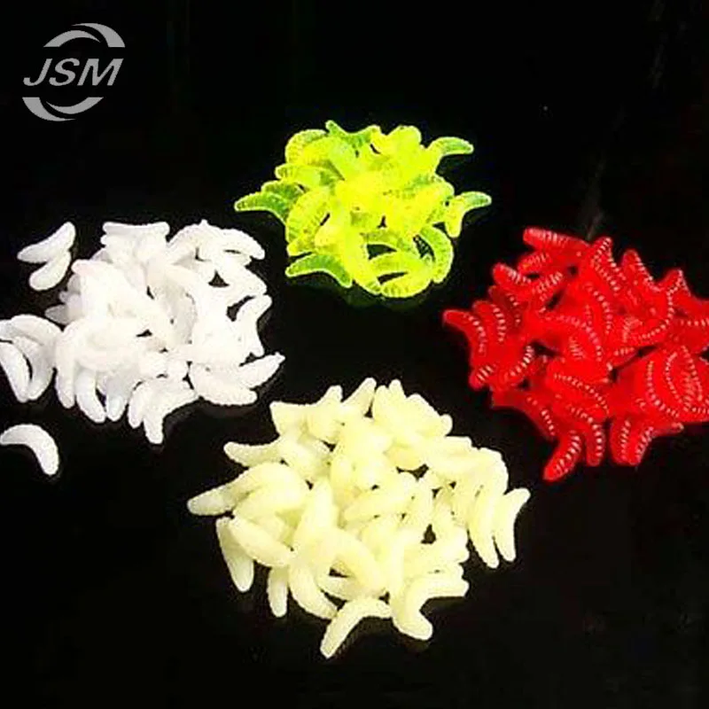 Мягкая рыболовная приманка JSM 50 шт./лот белая желтая зеленая красная смешанные