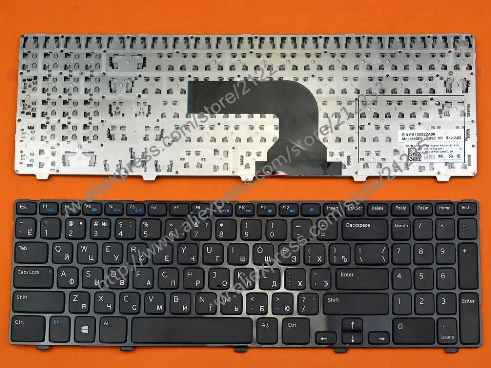 Новая русская клавиатура для ноутбука Dell Insprion 15 V 15R 15VR 1316 15R-3521 15R-5521 5521 5535 3521 5421 M531R