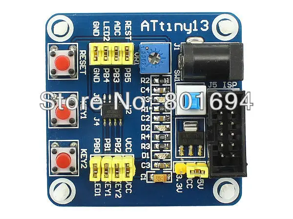 Макетная плата ATtiny13 AVR мини Системная обучающая с USB кабелем|board board|board developmentboard usb