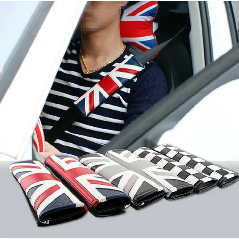 Накладка на плечи для автомобильного ремня безопасности Union Jack Mini Cooper one Clubman