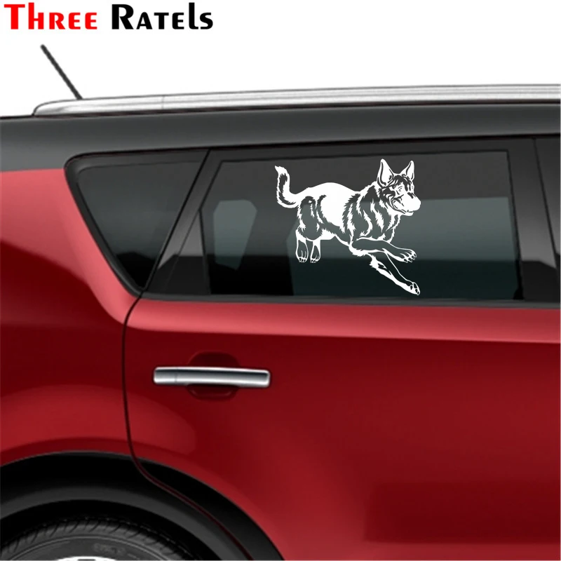 Three Ratels TZ 1016 17.3*13см 1 4шт немецкая овчарка в машине прикольные виниловые наклейки