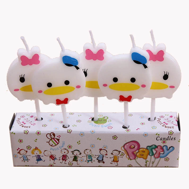 5pcs Busy Bee Flowers Sun inkfish Princess theme kids Birthday Candle cake decoration supplies | Дом и сад