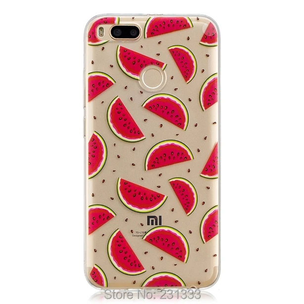 Мягкий ТПУ чехол C-ku Flower Fruit для Xiaomi 6 6X 5X Redmi NOTE 4 Huawei Y5 2017 Y9 2018 мультяшный с арбузами