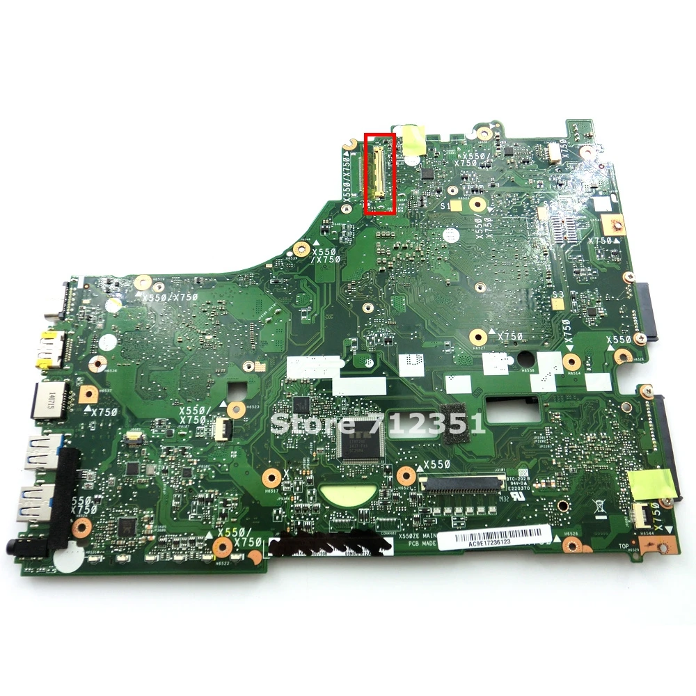 X550ZE A10 7400 Процессор Материнская плата ASUS X550ZA X550Z VM590Z K550Z X555Z ноутбука USB3.0 90NB06Y0 R00050