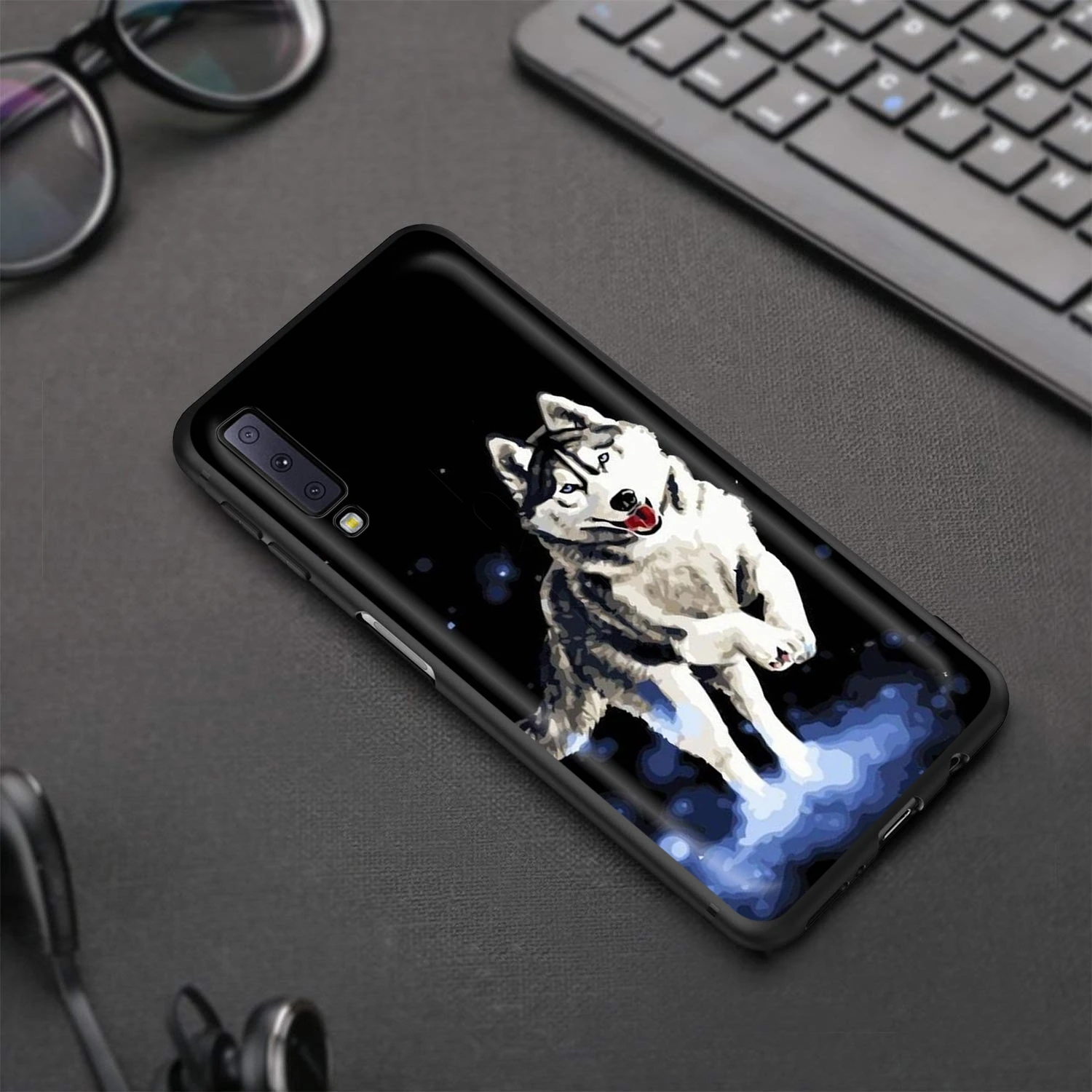 Чехол с рисунком животного Хаски для Samsung Galaxy J6 A9 A8 A7 A70 A6 A5 A50 A40 A30 A3 A10 A51 A71 A81 A91
