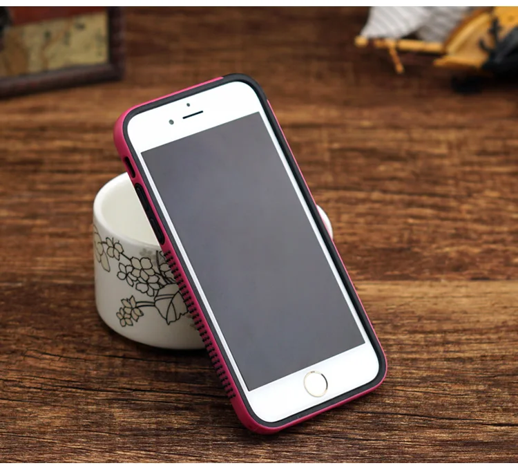 Для iphone 7 7plus бампер, Walnutt цвет шок силиконовый+ ТПУ бампер рамка для Apple iphone 6 6 S/6 6S plus/5S SE анти-скольжения