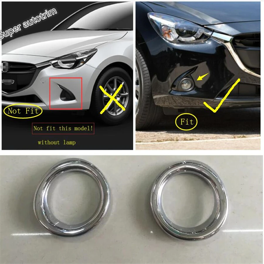 Аксессуары для внешней отделки кольца и век Mazda 2 Demio 2015 2019|Хромирование| |