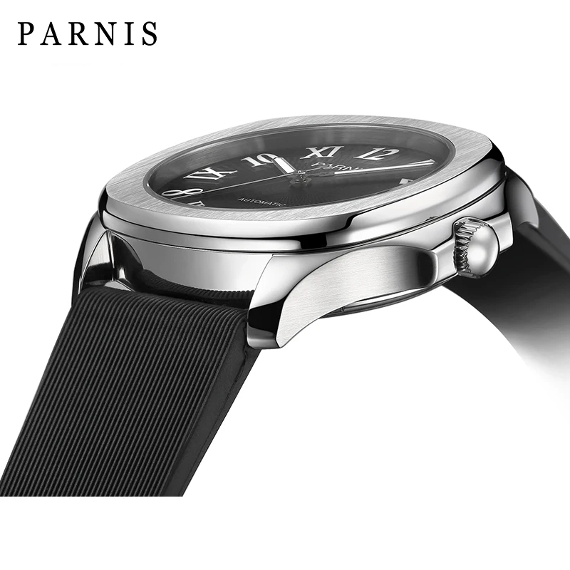 Новые Роскошные мужские часы Parnis Miyota Sapphire кристаллический календарь