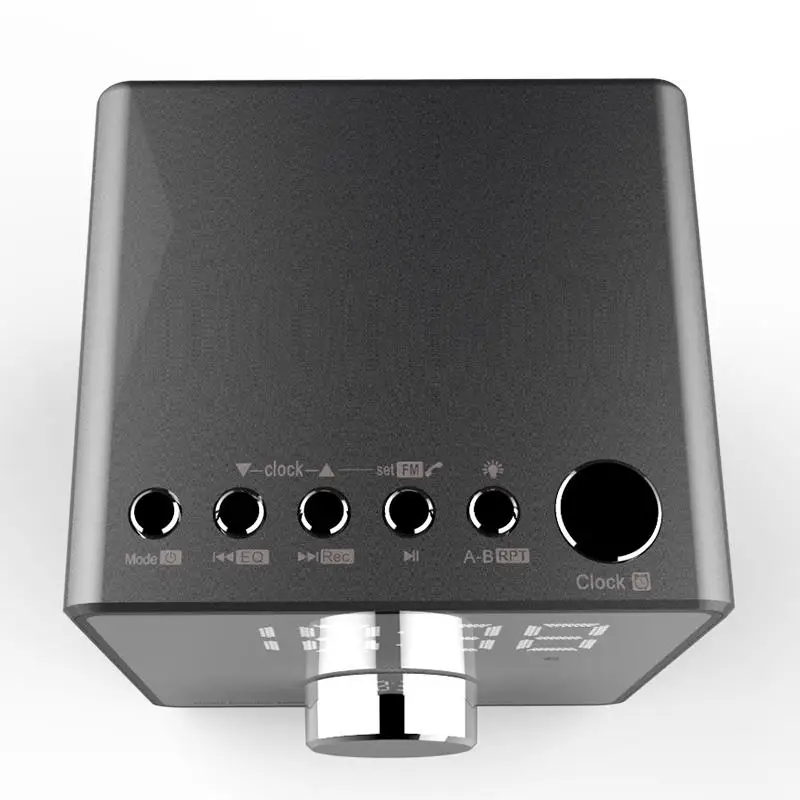 LEORY мини Будильник bluetooth Запись повторитель ударный динамик бас HIFI музыкальный плеер Поддержка FM TF USB