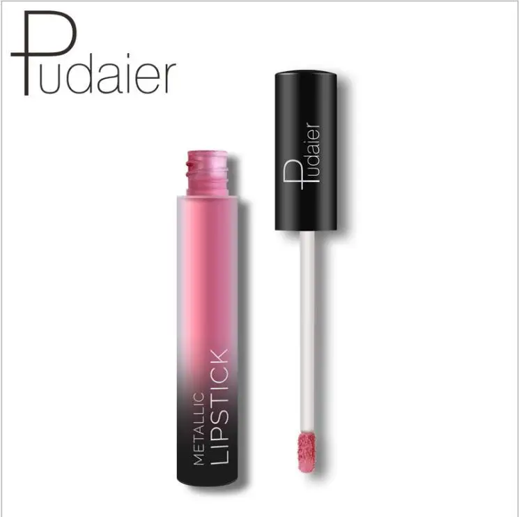 Pudaier multi-Colors 6ml Long Lasting Metallic Lip Gloss Red Velvet Matte Nude Liquid Lipsticks Cosmetic Lips Makeup | Красота и