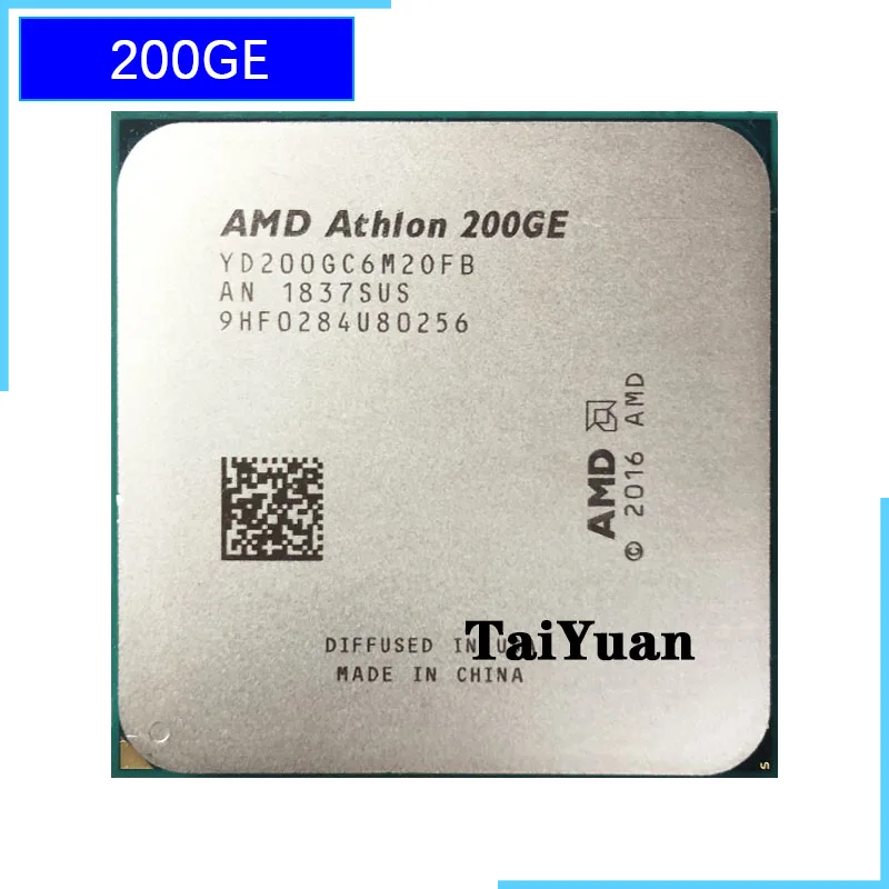 Процессор AMD Athlon 200GE X2 200GE 3,2 GHz двухъядерный четырехъядерный процессор YD200GC6M2OFB Socket AM4