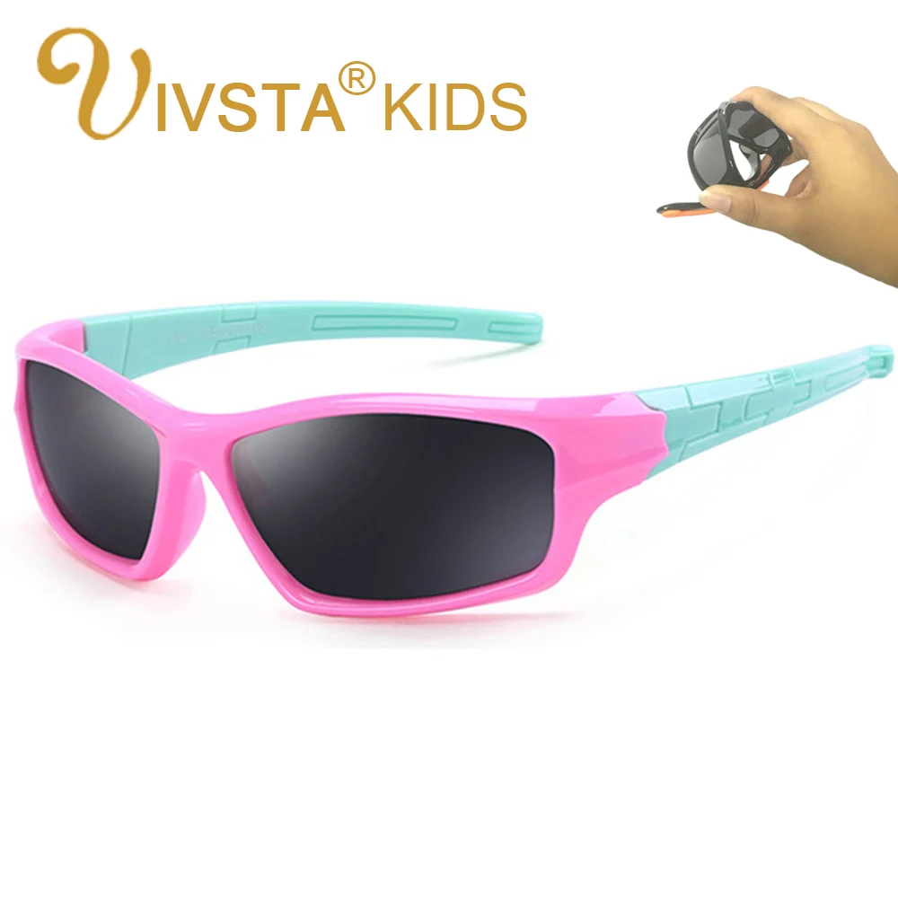 

IVSTA Flexible TR90 Sunglasses Kids Sun Glasses Children Eyewear Boys Summer Beach Polarized Polaroid Rubber Silicone Safety H01