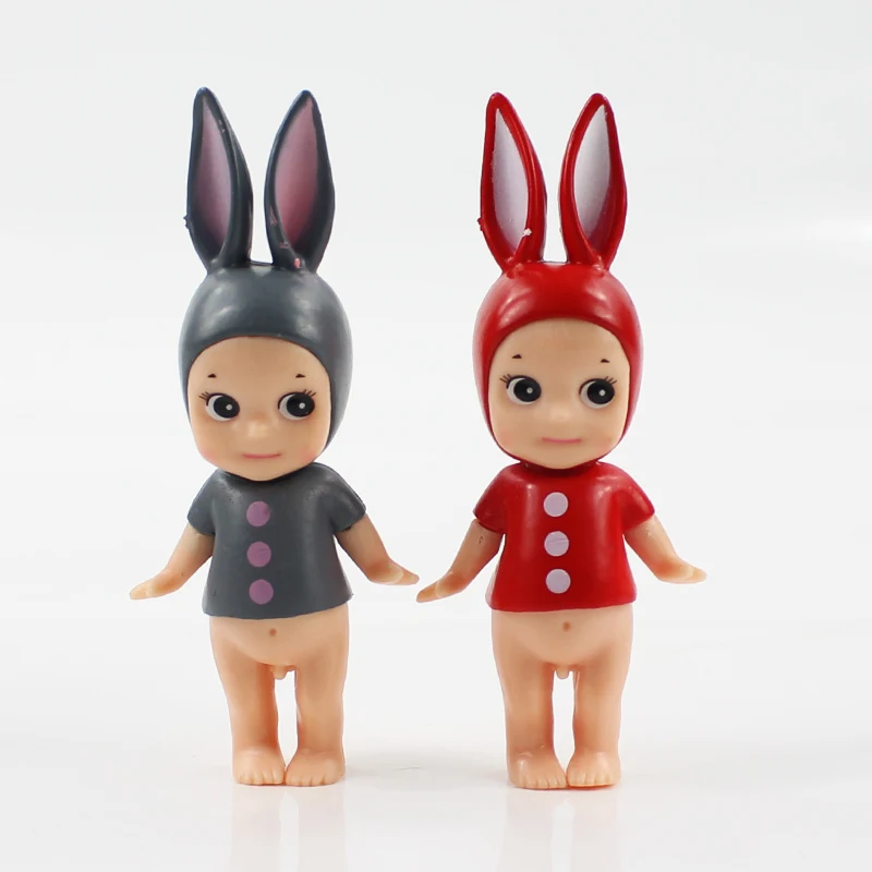10 см 4 шт./лот Kewpie Фигурки игрушки Sonny Angel Мультяшные животные кролик кукла ПВХ