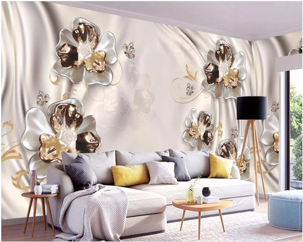 

Обои 3d 3d стерео европейские Роскошные розы Ювелирные изделия фон стены гостиной спальни обои papel де parede