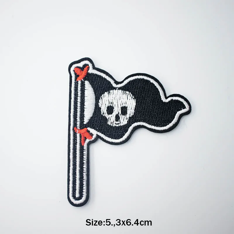 Пиратский Джелли Роджер с вышивкой утюгом вышивка нашивкой тканый трикотаж для