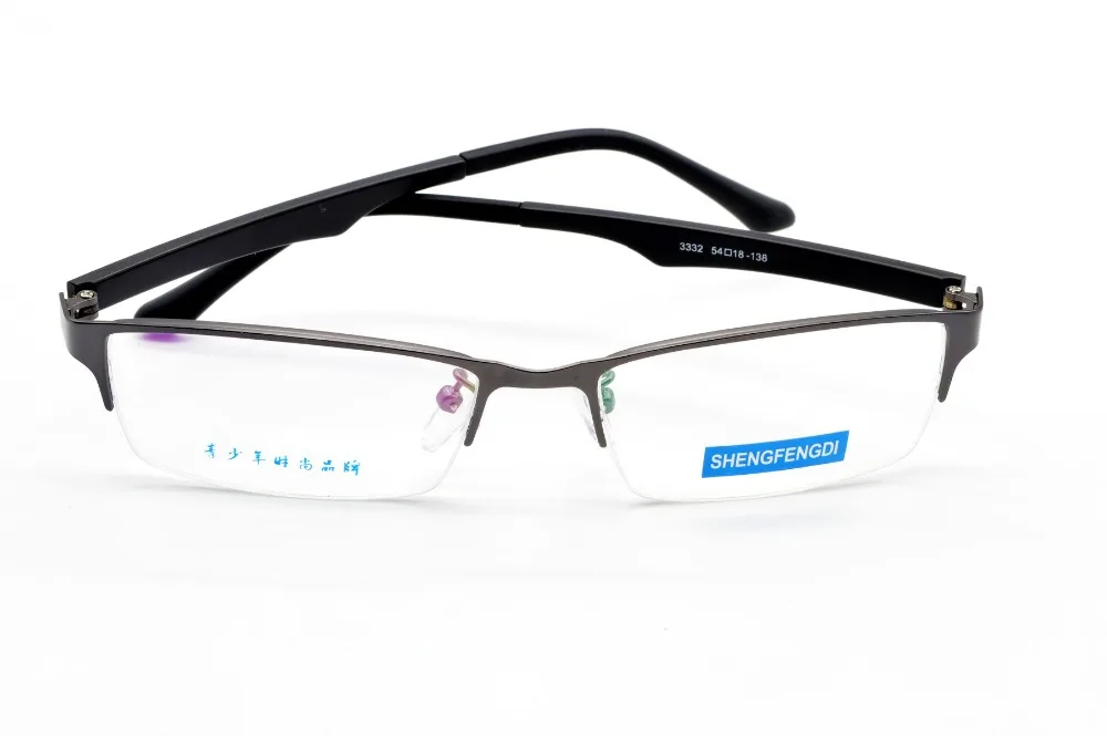 2016 SEMI RIM Сплав Модные черные мужские и женские очки оправа на заказ оптическая