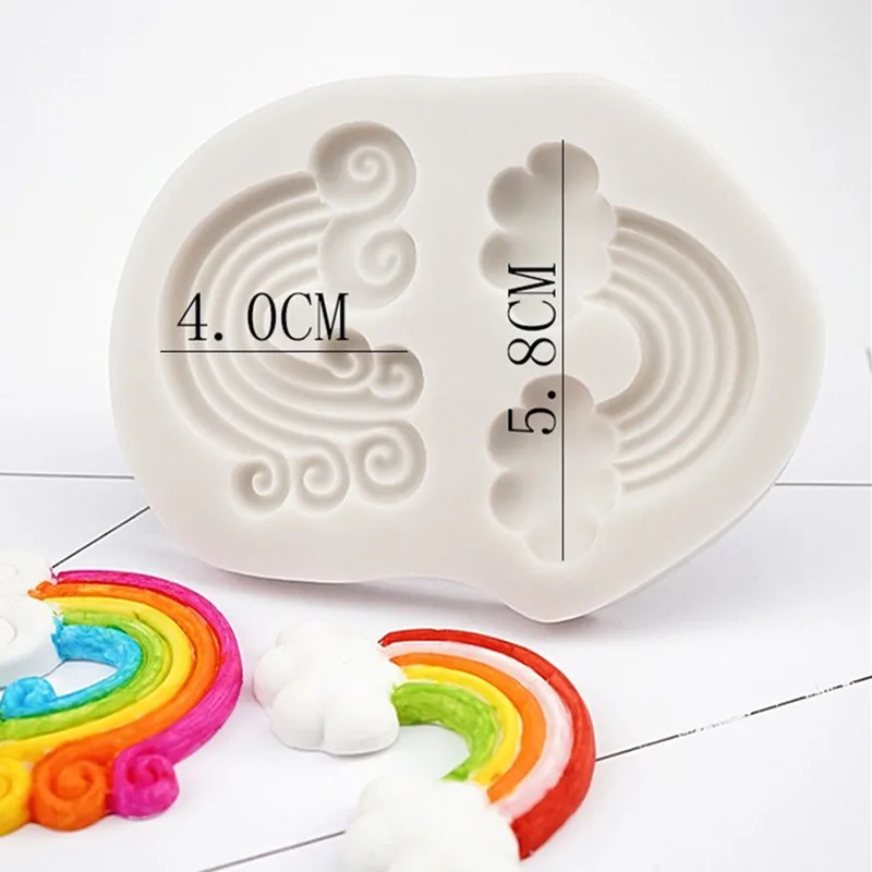 Радуга помадка торт силиконовая форма для шоколадного печенья Мыло Свеча