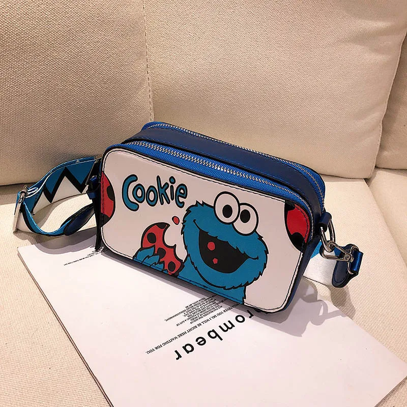 Blue Shoulder Bags Новинка, мультяшная женская сумка, модная маленькая квадратная сумка через плечо, сумки через плечо, высокое качество, повседневные женские сумки, сумки - Цвет: Blue Shoulder Bags