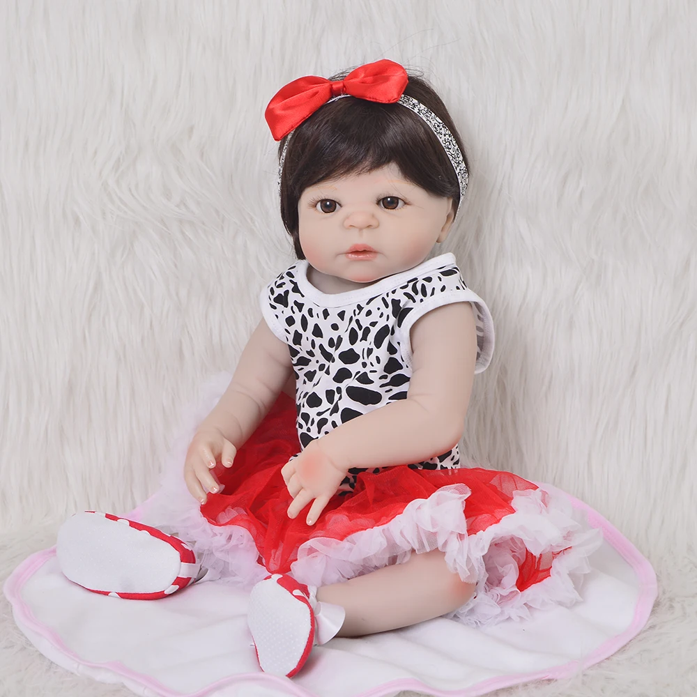 

NPK 23" Full Body Silicone Reborn Baby princess doll toy bathe Play House dolls modeling reborn bonecas kids gift doll toys