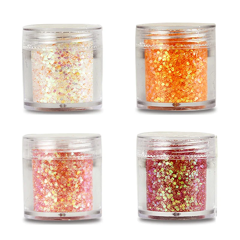 

1Jar Tinsel Sequins Nails Hexagon Glitter For Manicure Nails Paillettes DIY Nail Art Glitter Chrome 3D Decorative Sequins 33-36