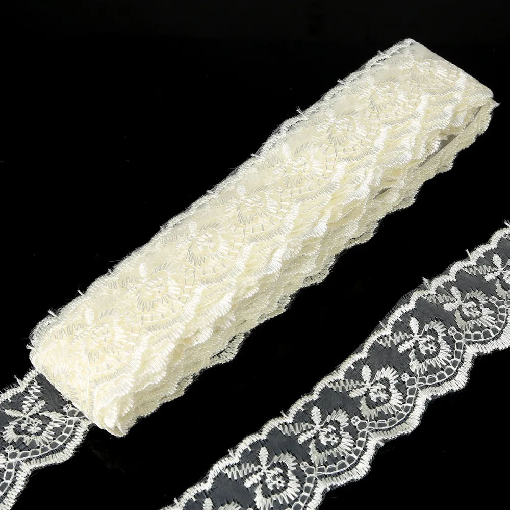 10 ярдов/партия вышитая кружевная лента 40 мм|embroidered lace ribbon|lace ribbonribbon for sewing |