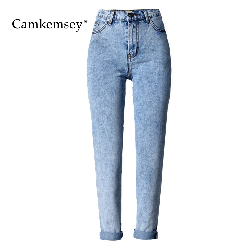 CamKemsey осенне-зимние женские джинсы 2018 винтажные с высокой талией для мам прямые