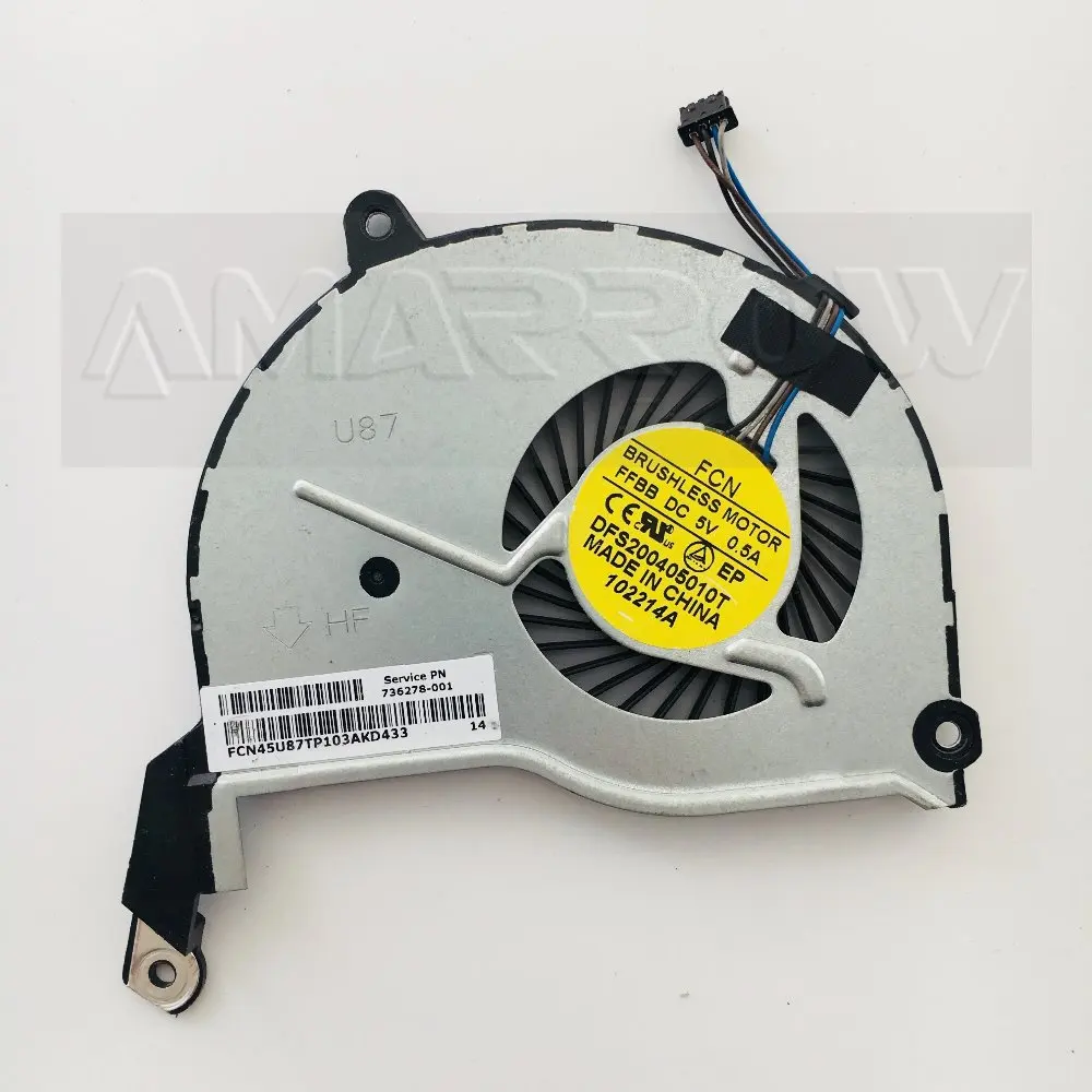 Новый оригинальный кулер для процессора HP PAVILION 15 N n107AX n210AX n210ez 14 F 17 736278 001