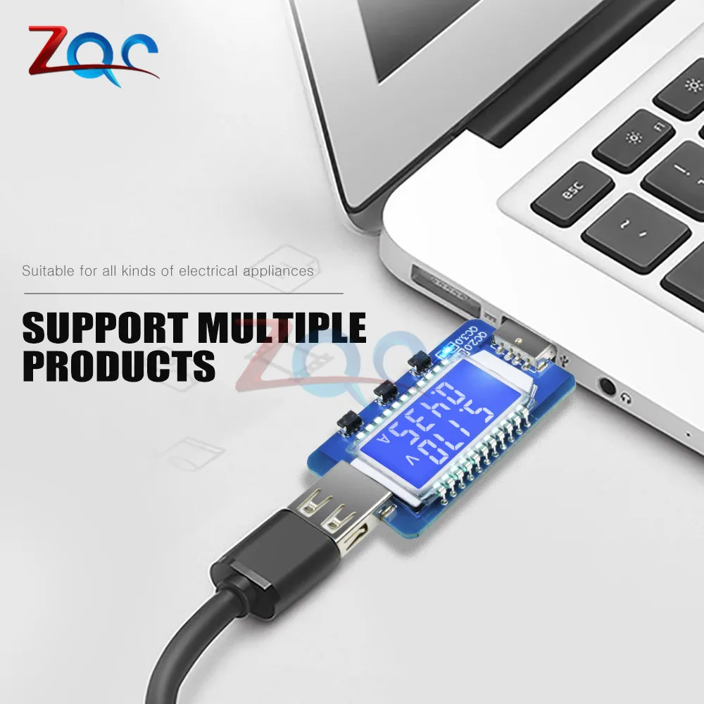 QC2.0 QC3.0 4 V-28 V Электрический афера Мощность триггер ЖК-дисплей цифровой USB тестер с ЖК-экраном звуковой сигнал тревоги Напряжение измеритель тока тестер Вольтметр Амперметр
