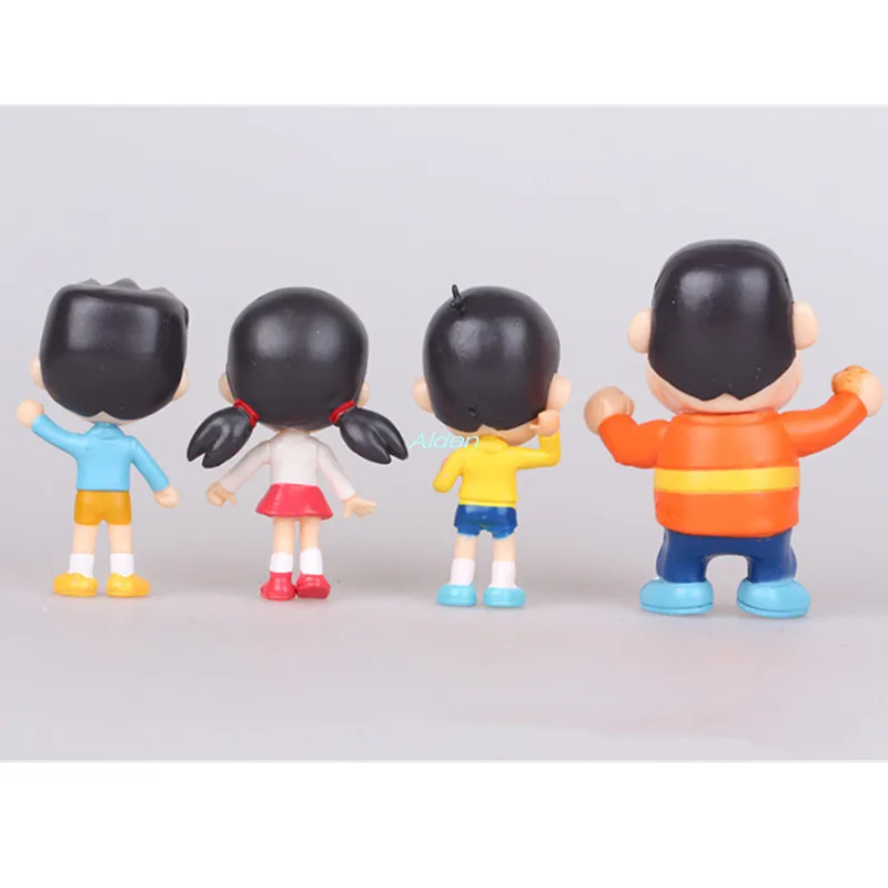 

8 Pcs/set Doraemon Pokonyan Nobita Nobi Konta Takeshi Family Portrait Creative PVC Action Figure Collectible Model Toy 8CM B877