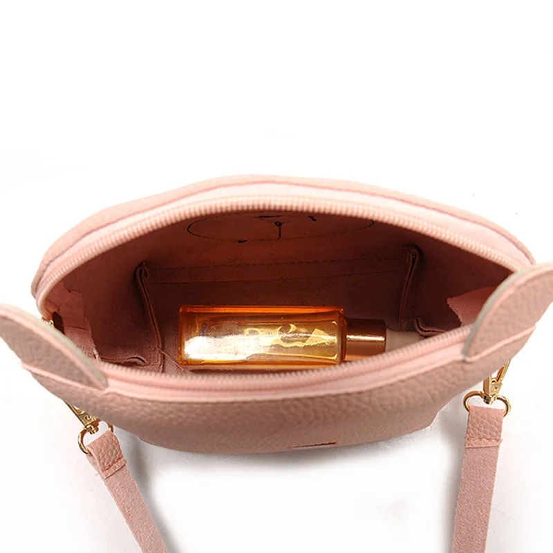 

2018 New Arrival PU Leather Shoulder Bag Popular Women Cute Bear Face Crossbody Bags for Women Mini Girls Messenger Bag Bolsas