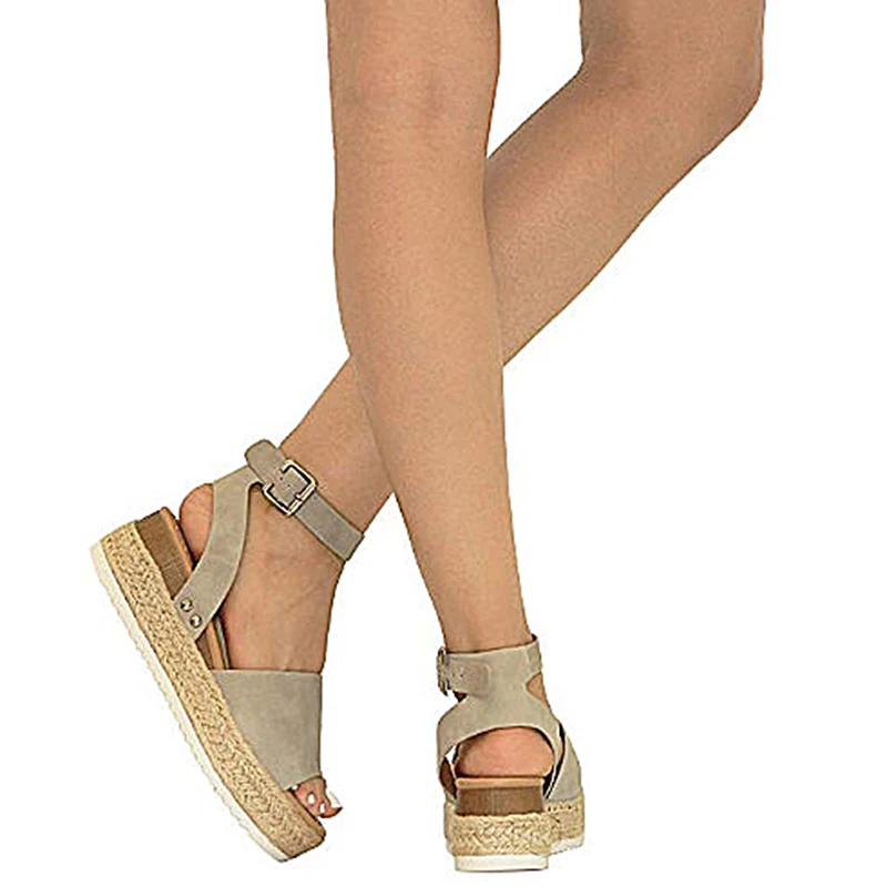 Женская обувь на танкетке Босоножки высоком каблуке Летняя Вьетнамки Chaussures Femme