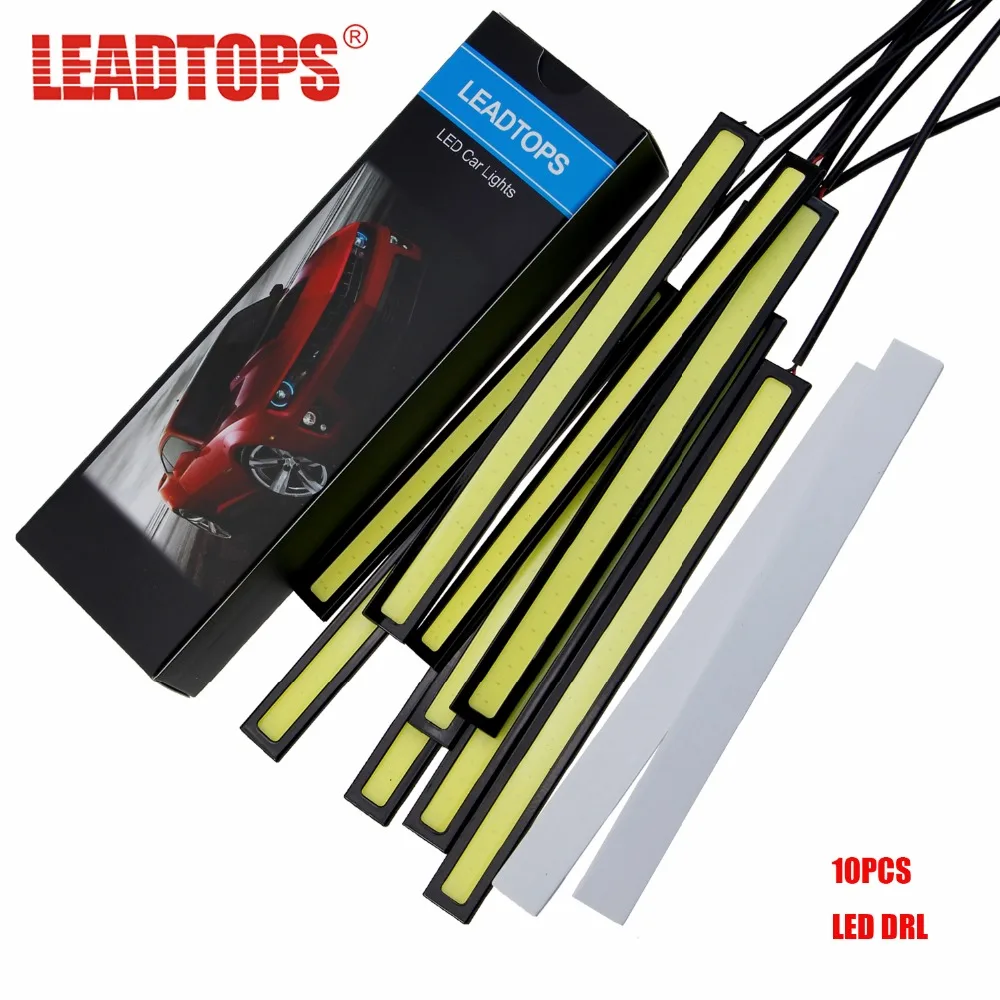 LEADTOPS 10 шт. COB светодиодный дневные ходовые огни DC 12V DRL 14 17 мм водонепроницаемый