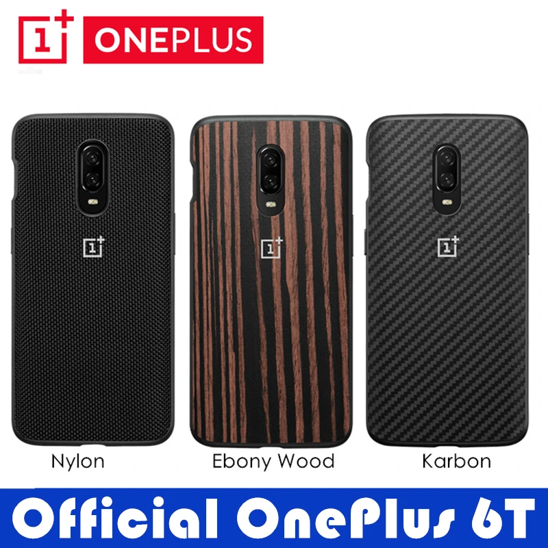 Чехол бампер для OnePlus 6T оригинальный Официальный чехол из черного дерева и