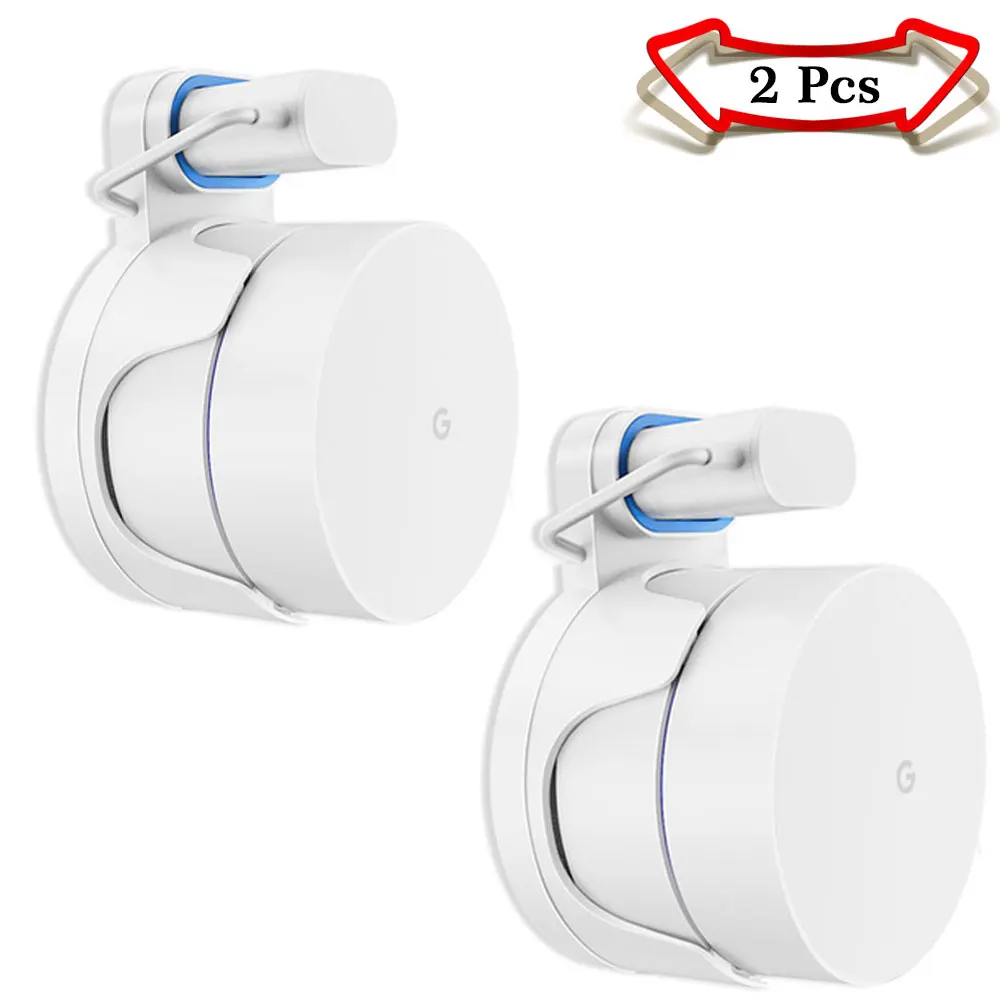 White-2Pcs Настенный Настольный кронштейн для Google Wifi кронштейн безопасности Белый, лучший дизайн для обмотки Google сетка Wifi узел системы шнур - Цвет: White-2Pcs