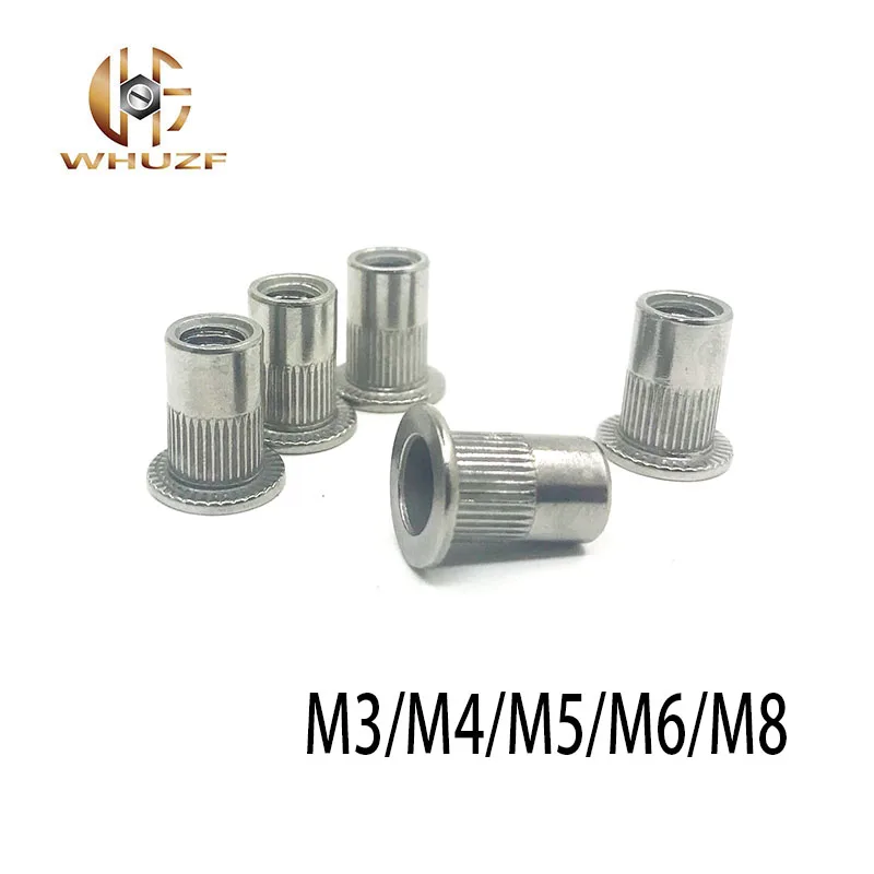 25PCS M3 M4 M5 M6 M8 mix 304 stainless Steel Rivets T Hollow Rivet Set hreaded Metal Plate Tube Fastener Tool | Обустройство дома