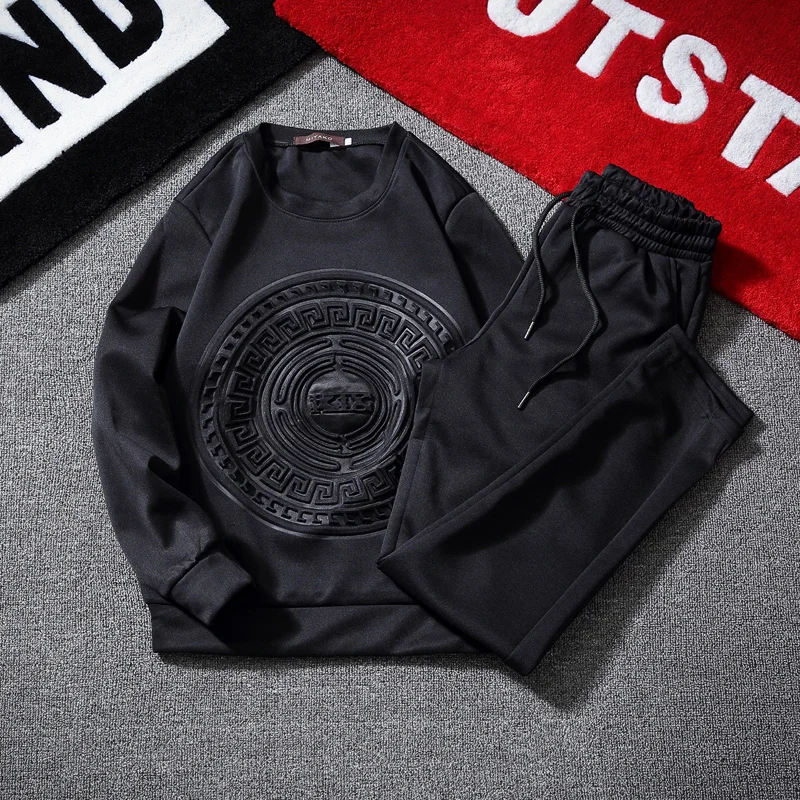 Мужской и женский спортивный костюм со штанами Модный комплект из двух предметов