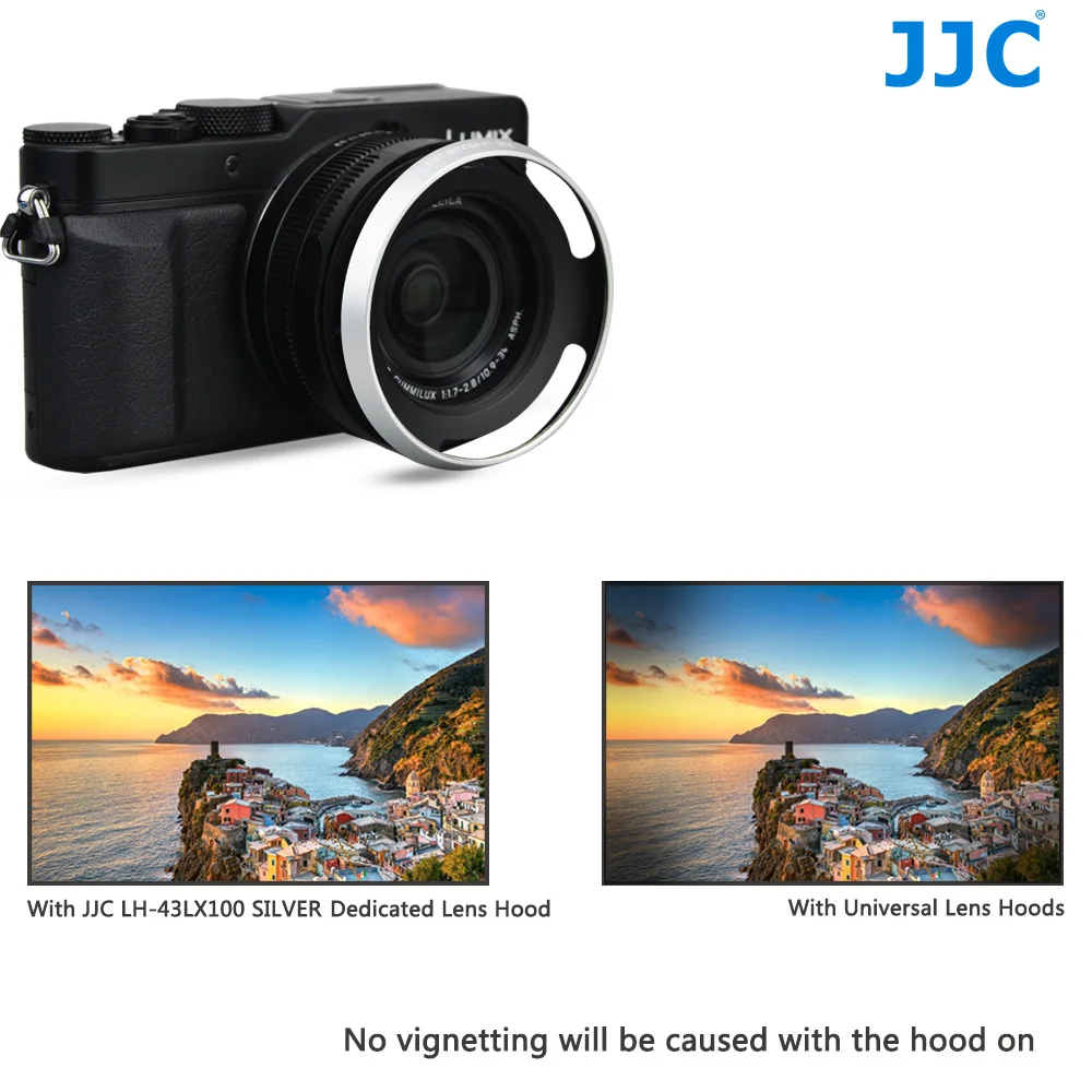 JJC металлическая бленда объектива 58 мм протектор для Panasonic LUMIX DMC-LX100 и LEICA D-LUX(Typ 109