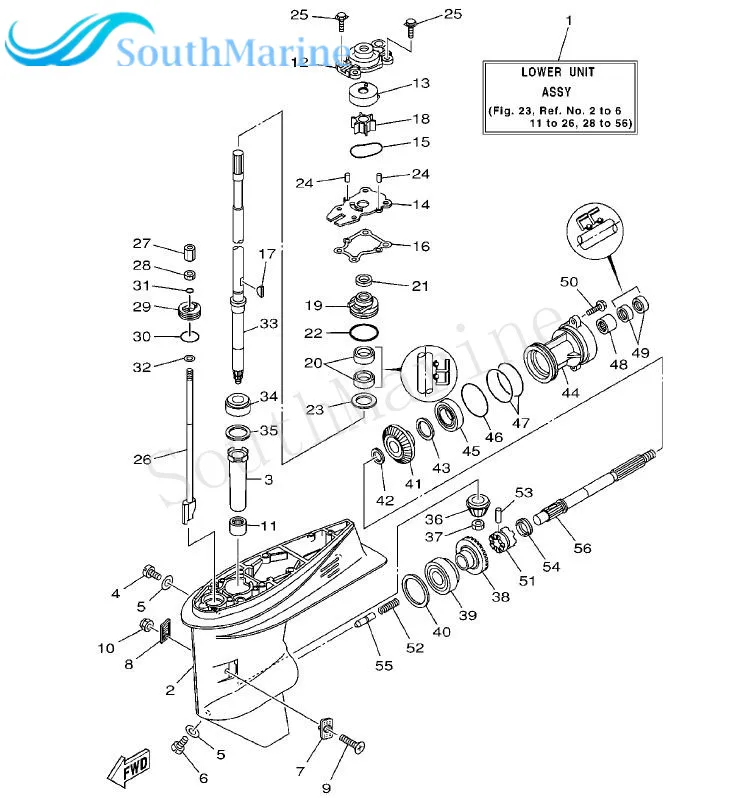 Лодочный мотор 63D-44316-00 прокладка водяного насоса для Yamaha 2-х тактный двигатель
