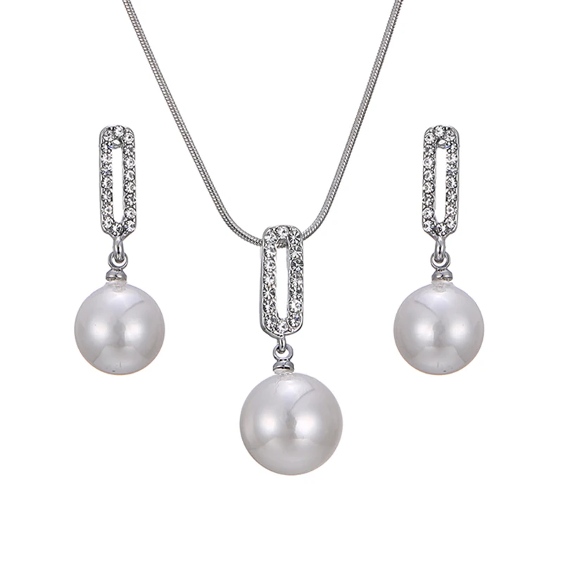 Комплект из колье и серёг с искусственным жемчугом|necklace set women|necklace setpendant necklace |
