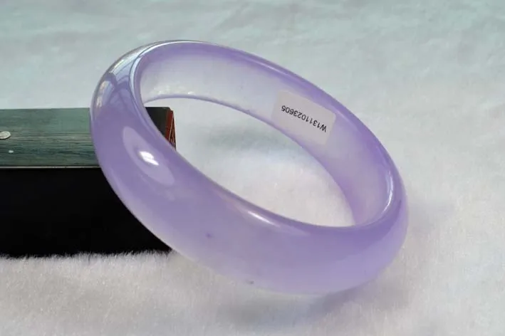 Натуральный нефрит класса А ледяной фиолетовый браслет новый Бирма для женщин