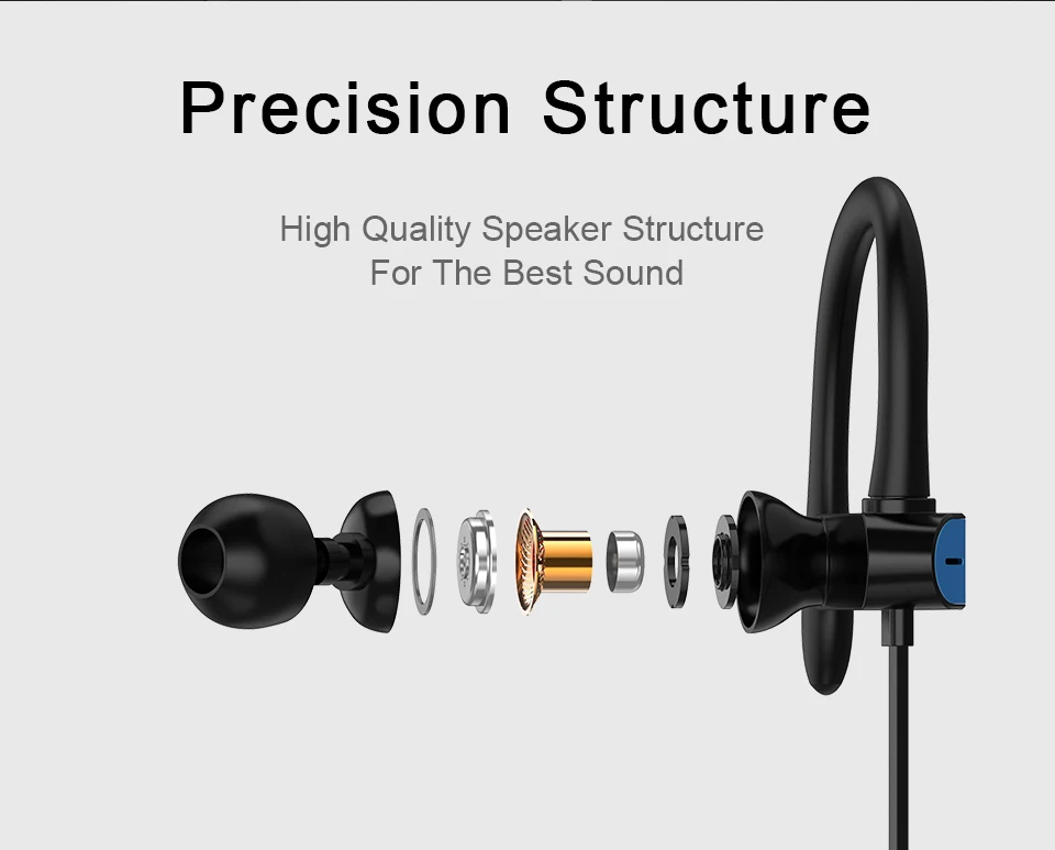 MUSTTRUE T50, анти-капля, спортивные наушники, супер бас, для бега, музыка, HD Hifi, гарнитура для мобильных телефонов и ПК, 3,5 мм разъем