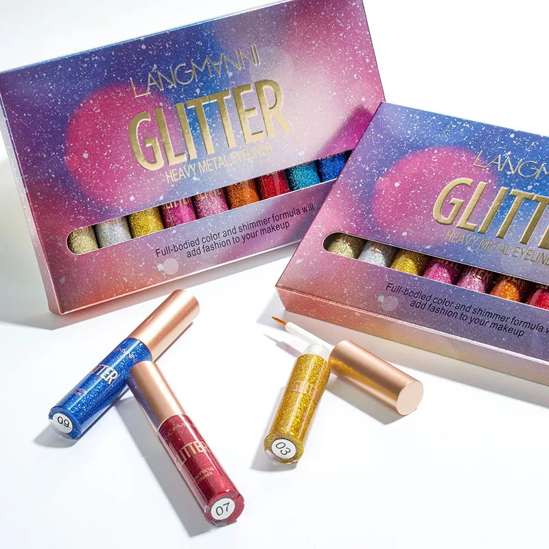 Набор с блестящими петельками 10 шт. водостойкая жидкая Кисть для макияжа