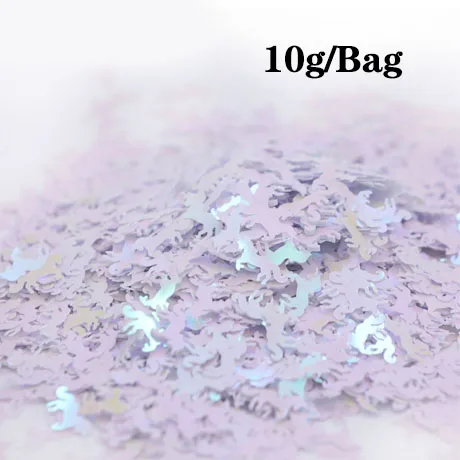 10g Unicorn Sequin E 10 г мини-единорог с блестками наполнитель для слизи амулеты игрушки аксессуары Принадлежности Lizun добавки для ломтиков Декор игрушки подарки - Цвет: 10g Unicorn Sequin E