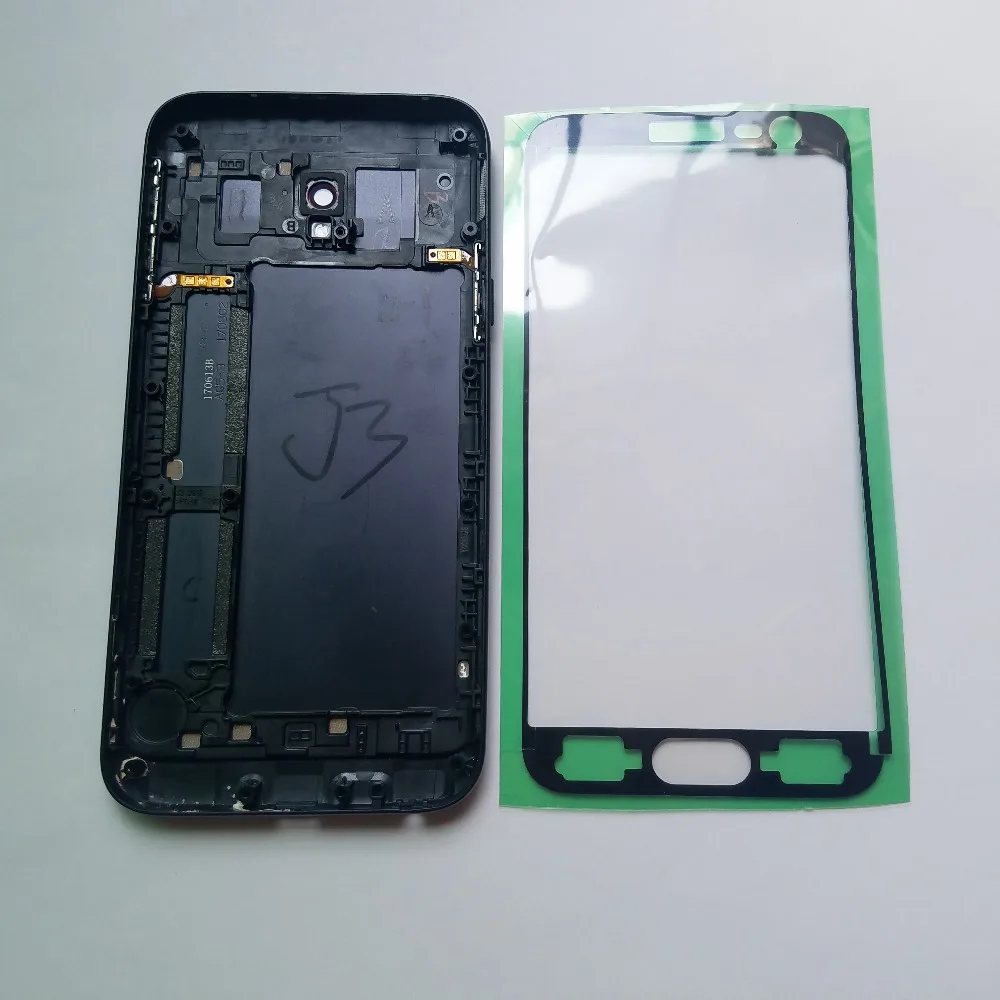 Оригинальный Новый чехол для телефона Samsung Galaxy J3 Pro 2017 J330 J330F J330G J330FD задняя рамка чехол задняя крышка аккумулятора + клей