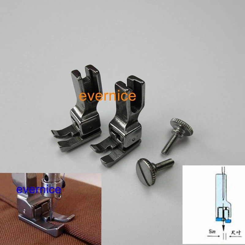 

2 RIGHT SIDE EDGE GUIDE COMPENSATING FOOT for JUKI DDL-5550 8300 8500 8700