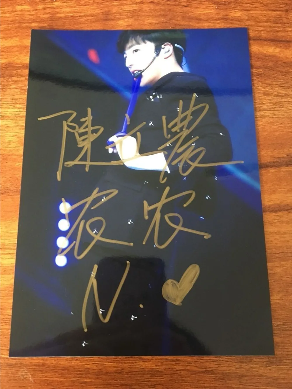 Ручная подпись от производителя IDOL NINE cent CHEN LINONG LI NONG фото с автографом 5*7